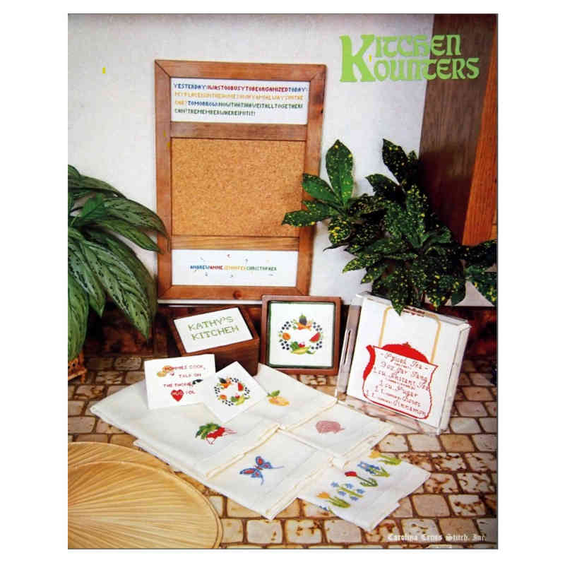 kitchen kounter cross stitch pattern leaflet