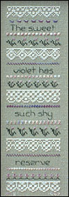 Violet and Lace Sampler Cross Stitch Pattern