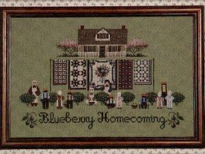 Blueberry Homecoming Cross Stitch Pattern