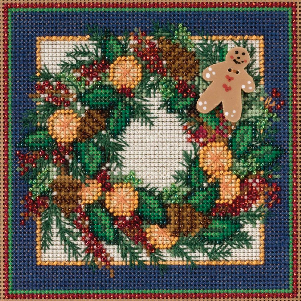 Spiced Wreath Mill Hill Cross Stitch Kit