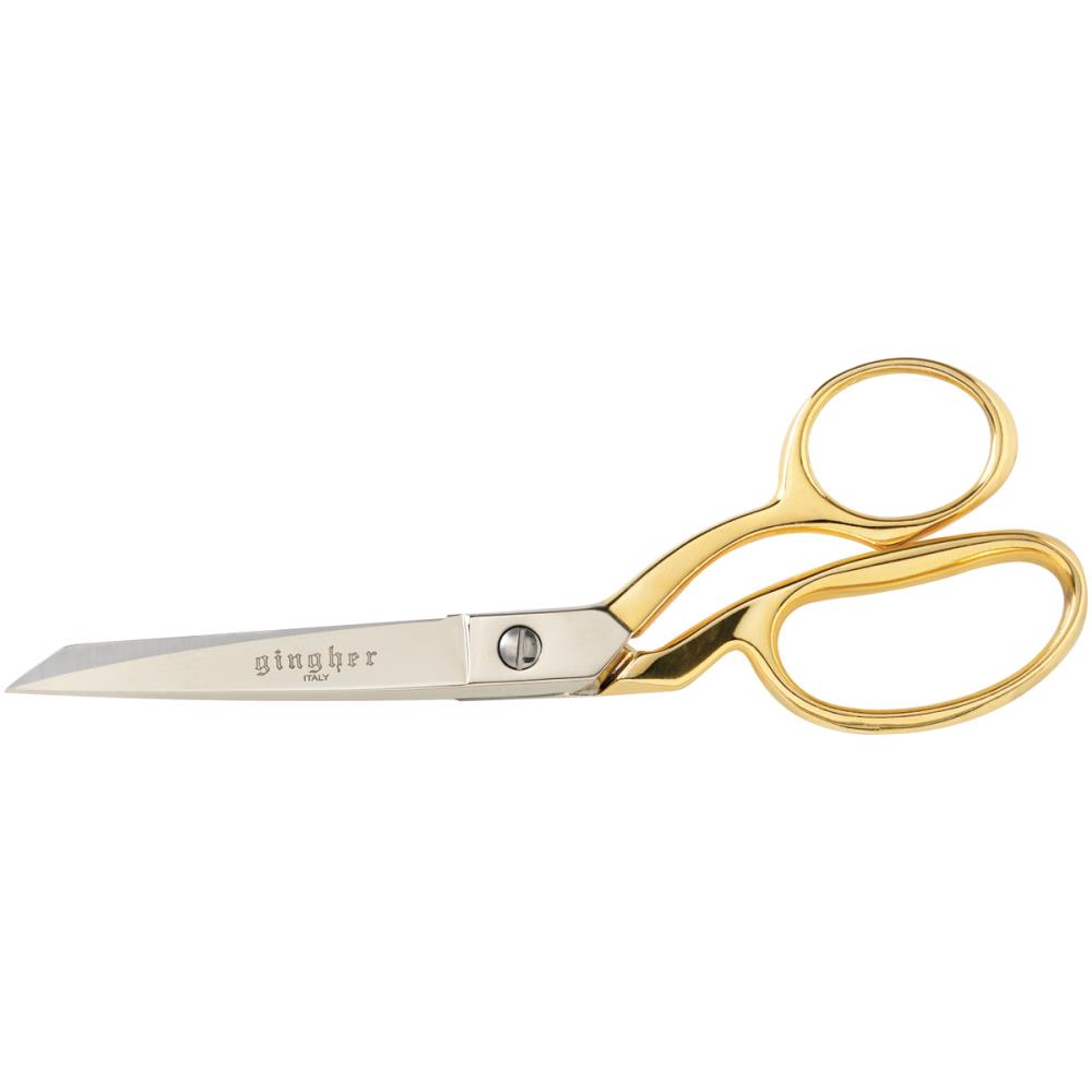 Gingher Gold Handled Knife Edge Bent  8" Shears