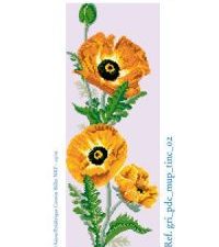 Tinctorial Plants Poppy Cross Stitch Pattern by Sajou