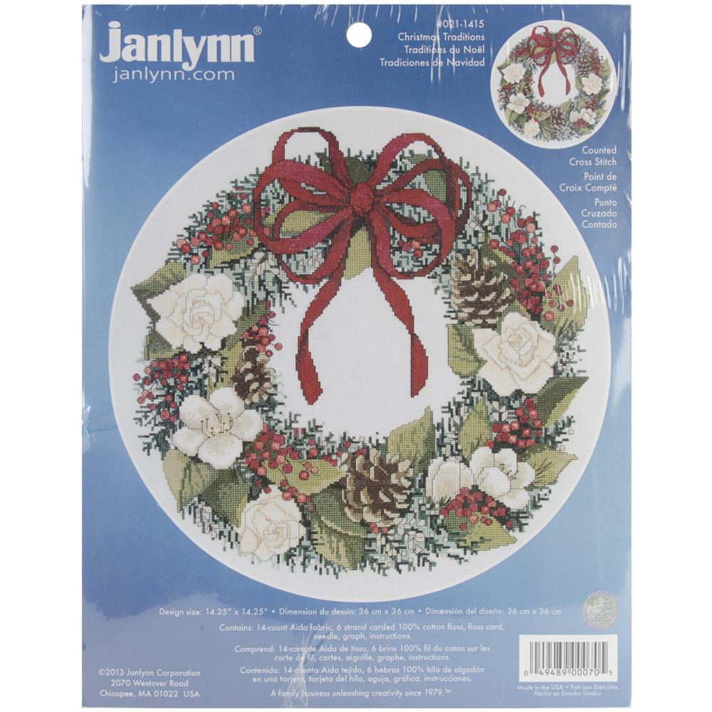 Christmas Traditions Cross Stitch Kit by Janlynn 21-1415