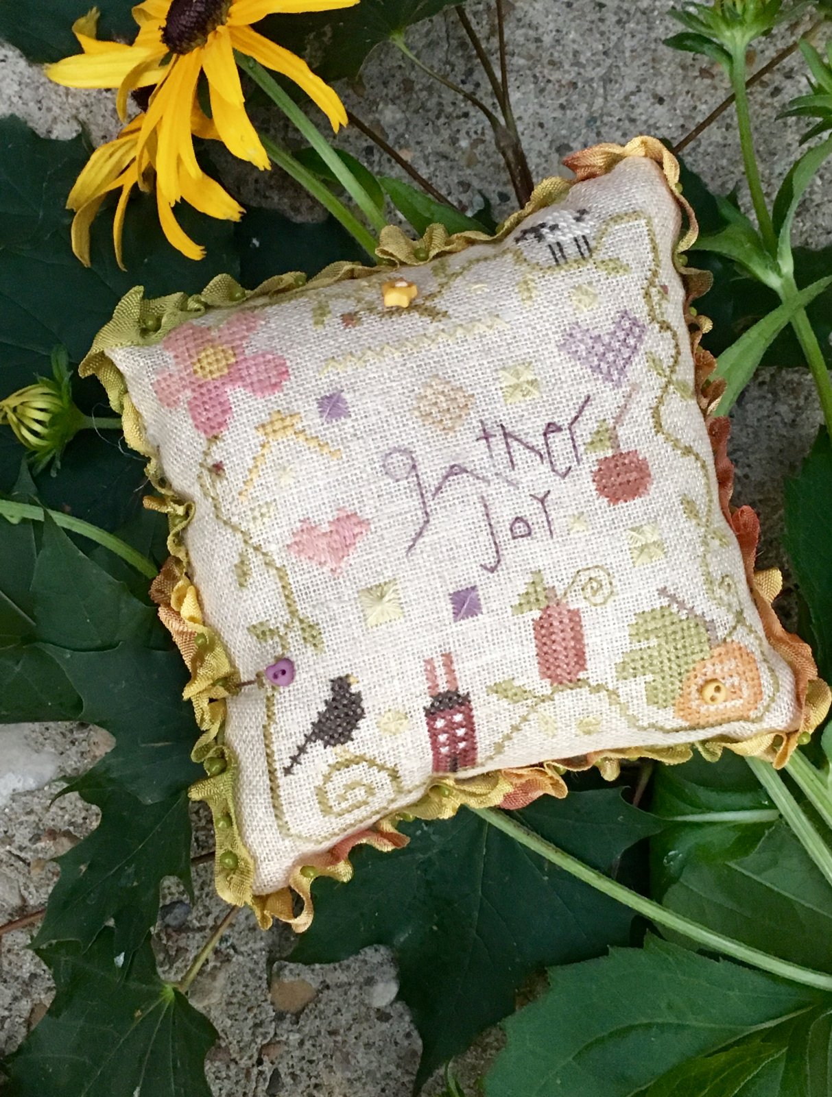 Gather Joy Pin Cushion kit by Shepherds Bush