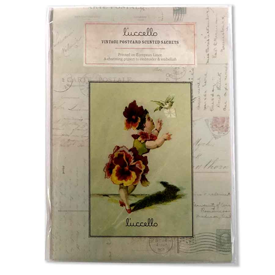 Pansy Girl postcard kit