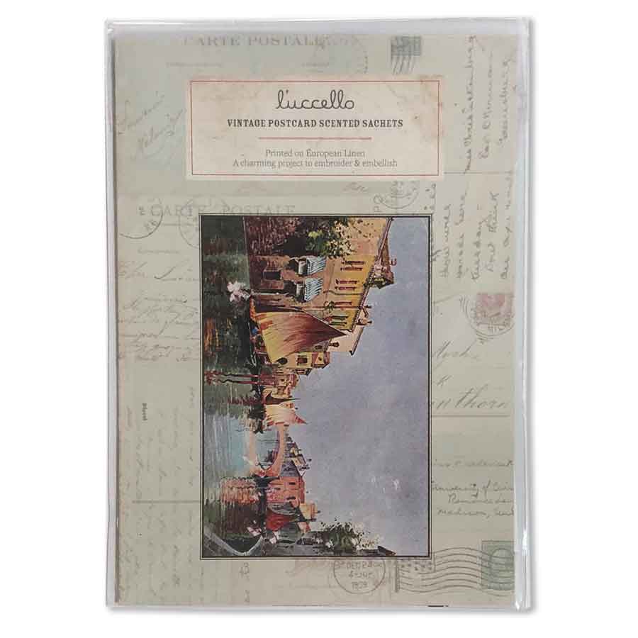 venice postcard sachet panels