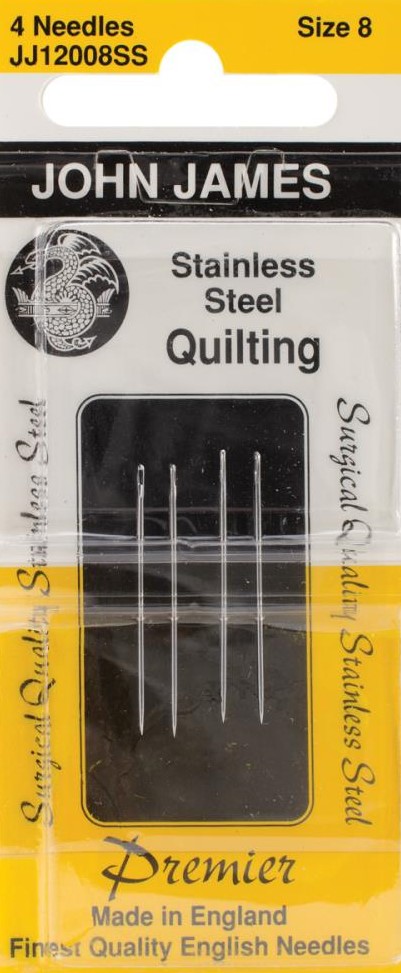Quilting Needles Stainless Steel Size 8 by John James