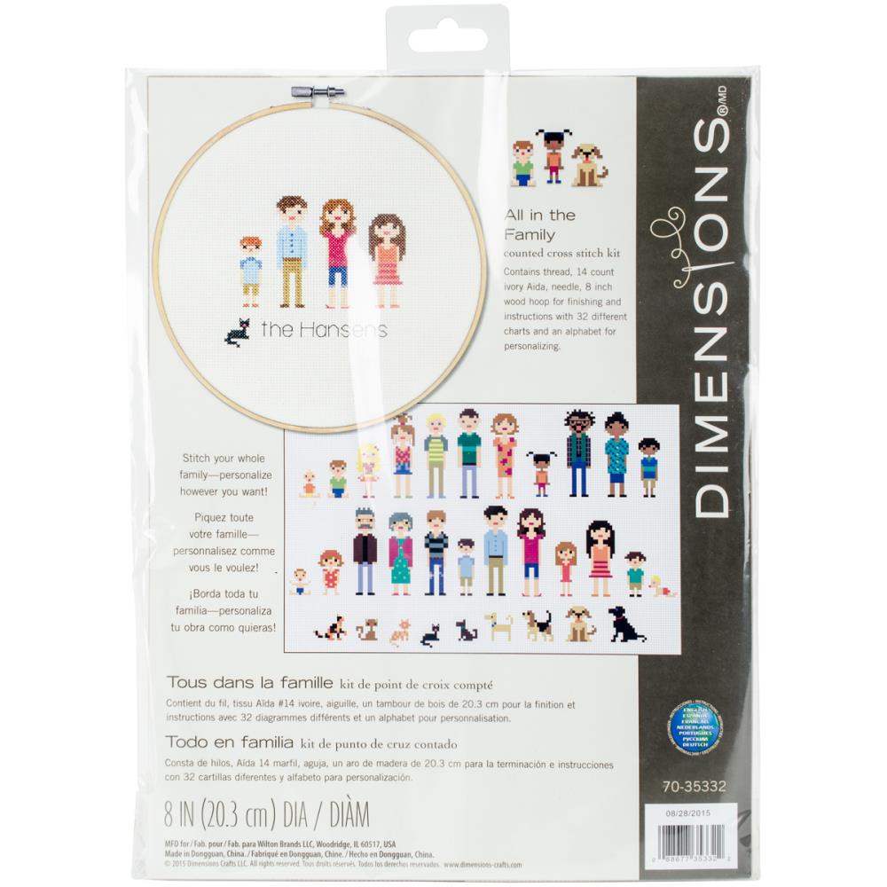 All in the Family Cross Stitch Kit by Dimensions 70-35332