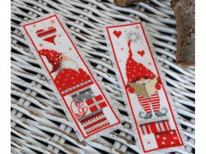 Christmas Gnomes Bookmarks Cross Stitch Kit by Vervaco VO165984