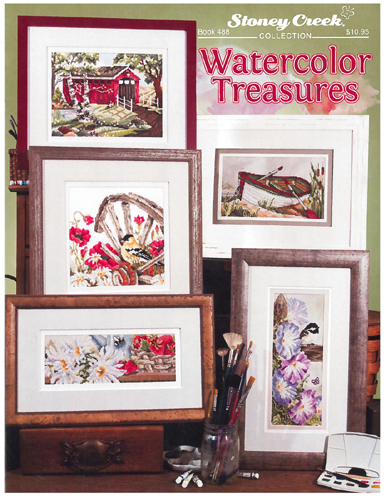 Watercolor Treasures Cross Stitch Pattern Book by Stoney Creek Book 488