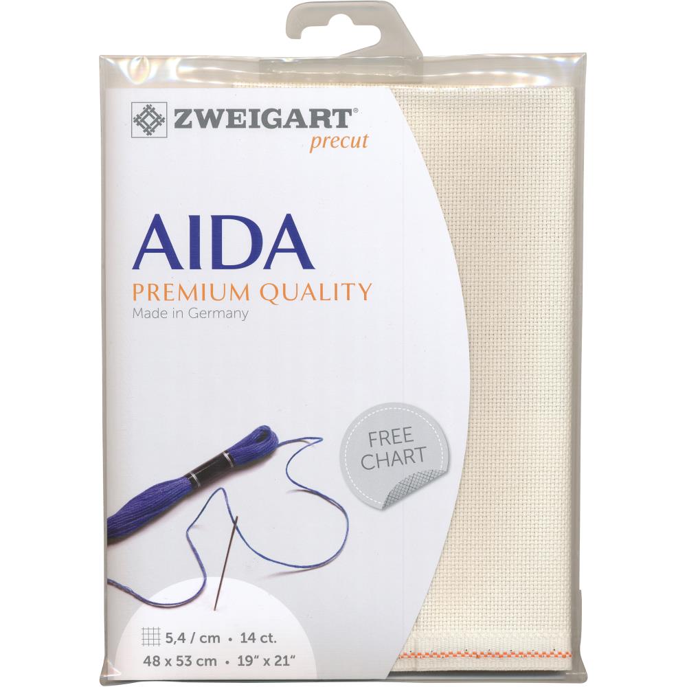 264 Cream Zweigart Aida 14 Count Pack 19 x 21 inch piece