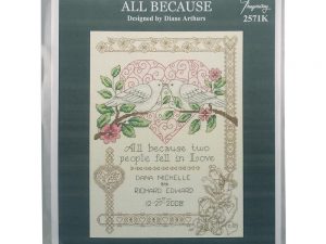 All Because Wedding Cross Stitch Kit by Imaginating I2571