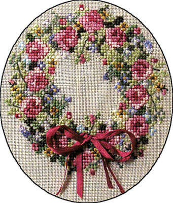 Summer Splendour Wreath Cross Stitch Pattern by Cross-Point Designs