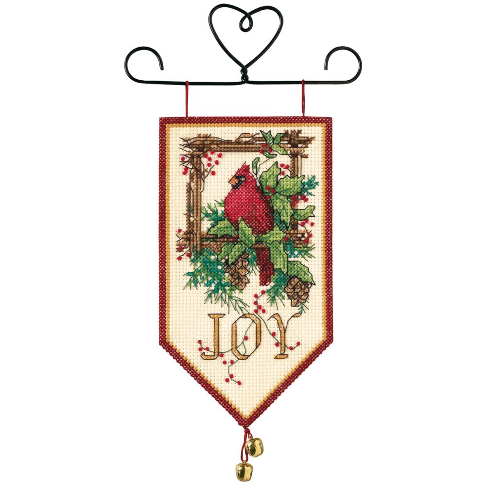 Cardinal Joy Banner Mini Cross Stitch Kit by Dimensions 8822