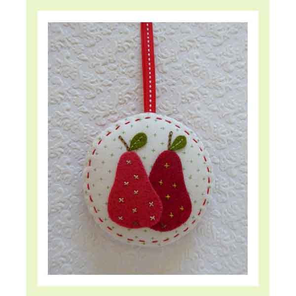 pears christmas ornament pattern by Marg low