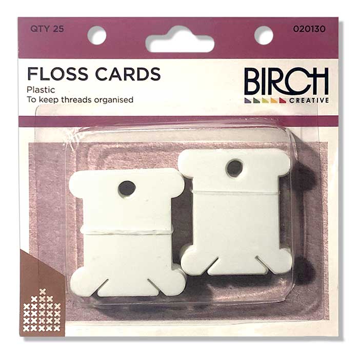 birch plastic floss bobbins 25