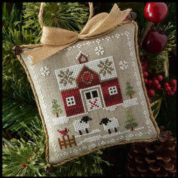 Farmhouse Christmas Part 1 Little Red Barn Pattern from Little House Needleworks