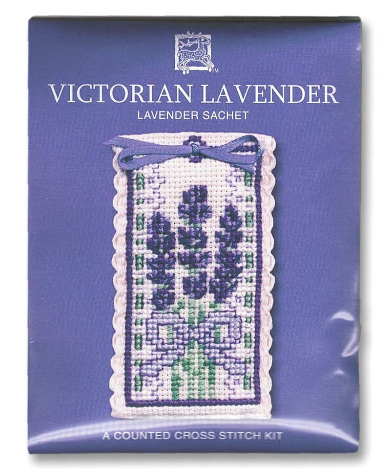 Victorian Lavender Sachet Cross Stitch Kit from Textile Heritage - Image 2