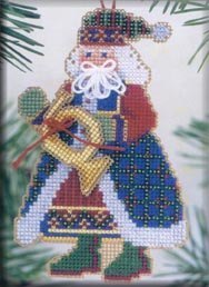 French Horn Santa Ornament Mill Hill Kit MH MS12