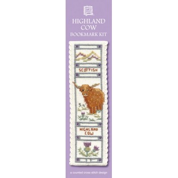 Highland Cow Bookmark Cross Stitch Kit from Textile Heritage