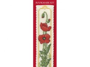 Poppies Bookmark Cross Stitch Kit from Textile Heritage