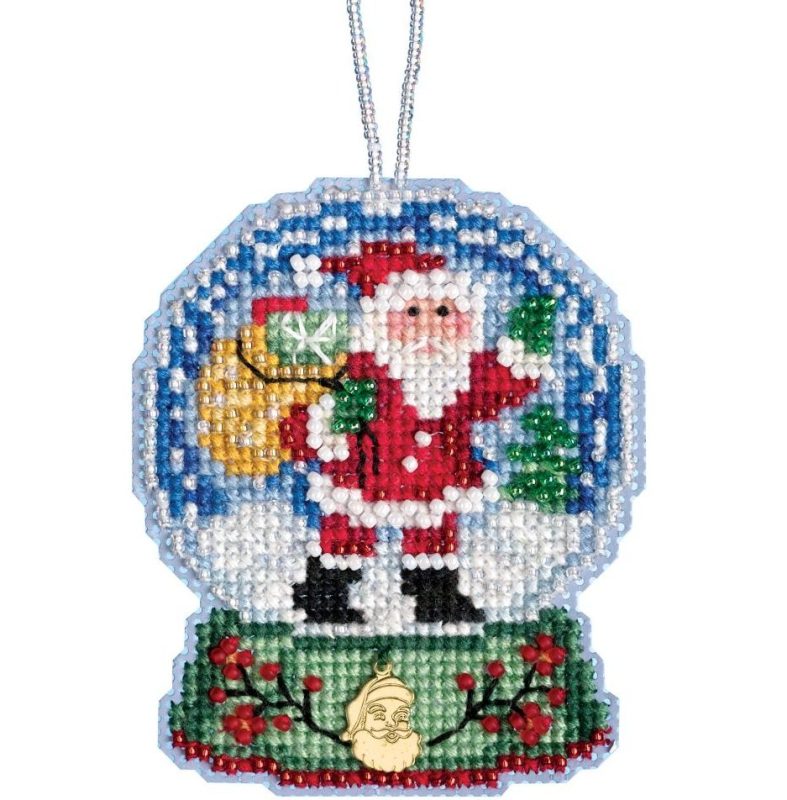 Santa Snow Globe Ornament Mill Hill Kit MH16 1931