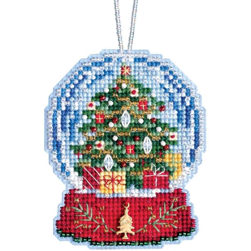 Christmas Tree Snow Globe Ornament Mill Hill Kit MH16 1936