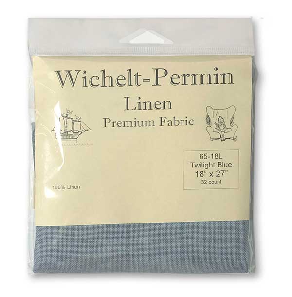 32ct Wichelt Twilight Blue Linen Fat Quarter 18" x 27" from Wichelt 65-18L