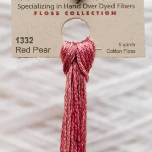 1332 Red Pear Weeks Dye Works embroidery floss skein