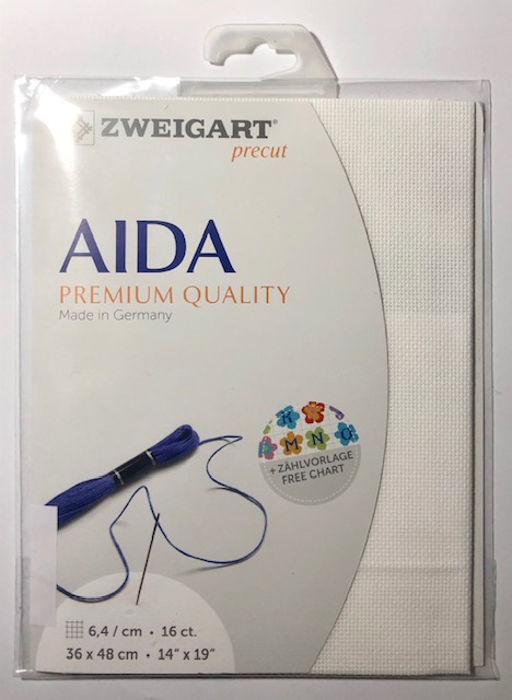 Zweigart 16 count Antique White Aida Pack 36cm x 48cm