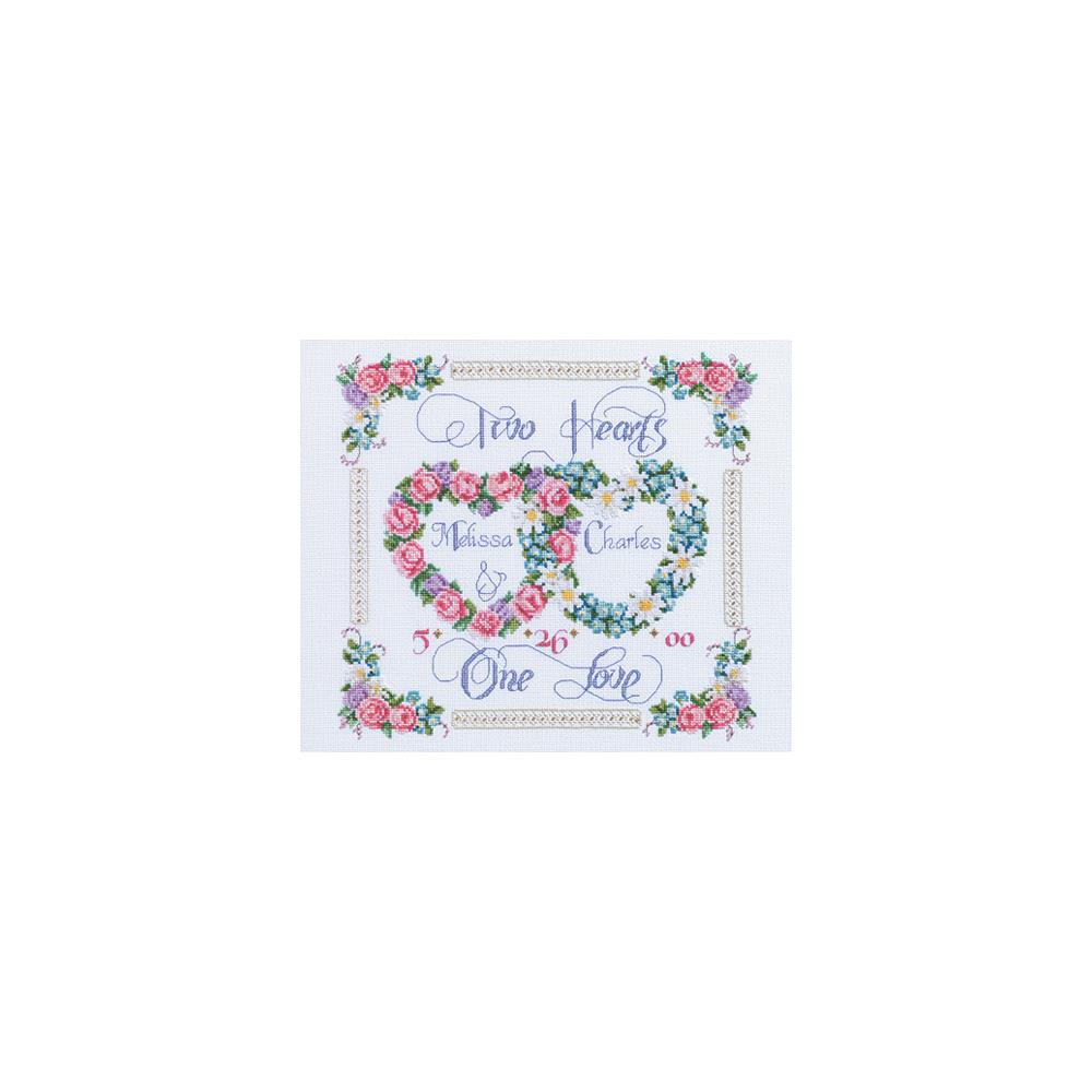Two Hearts, One Love Janlynn Cross Stitch Kit 80-4010