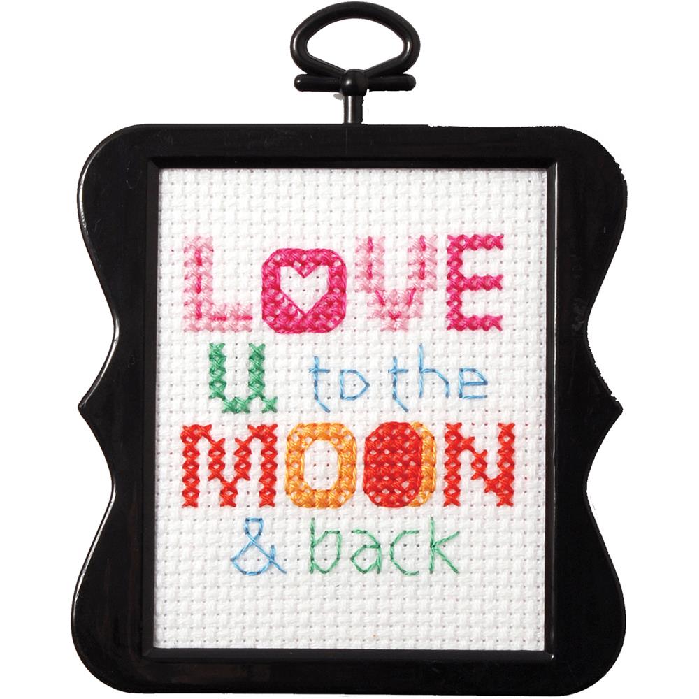 Love U to the Moon Beginners Cross Stitch Kit by Bucilla