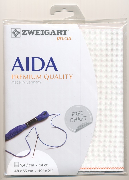 Petit Point (Pink) 4229 Zweigart Aida 14 count Pack 48 x 53cm