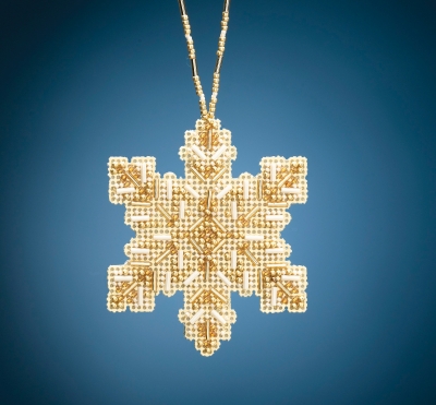 Golden Snowflake Ornament Kit by Mill Hill