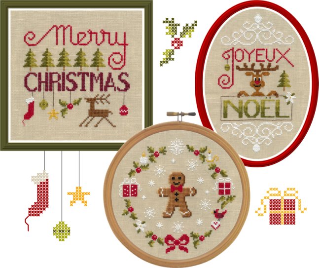 Crazy Noel Cross Stitch Pattern by Jardin Prive