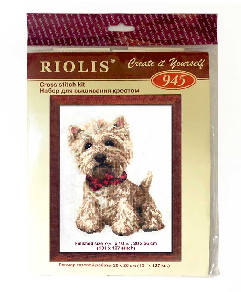 West Highland White Cross Stitch Kit by Riolis R1945