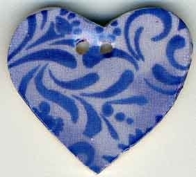 Blue Hearts Desire Button by Jim Shore 87034