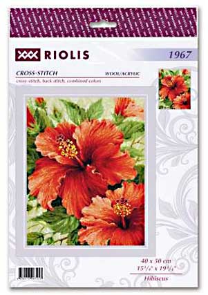 Hibiscus Cross Stitch Kit by Riolis R1967 - Image 2