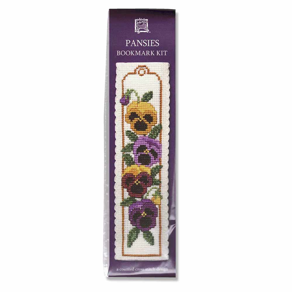 pansies bookmark kit