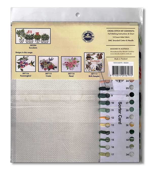 Succulents Cross Stitch Kit from DMC - Image 2