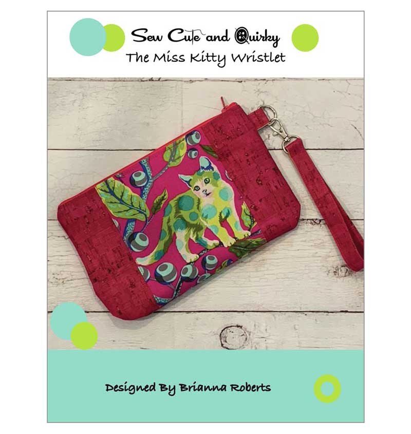 The Miss Kitty Wristlet Pattern by Sew Cute And Quirky