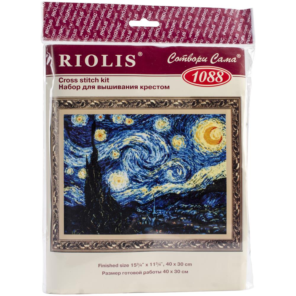 Starry Night based after Van Gogh's painting - Riolis Cross Stitch Kit 1088 - Image 2