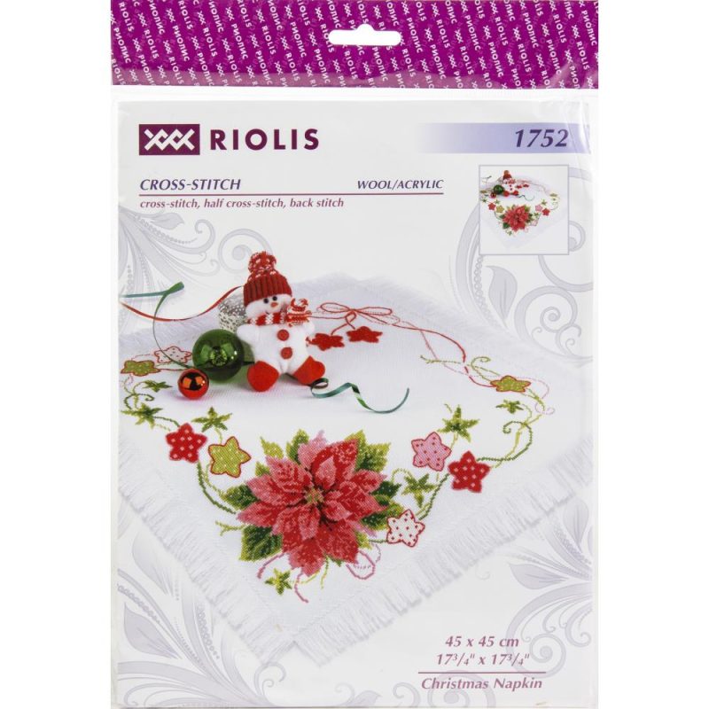Christmas Napkin Cross Stitch Kit from Riolis