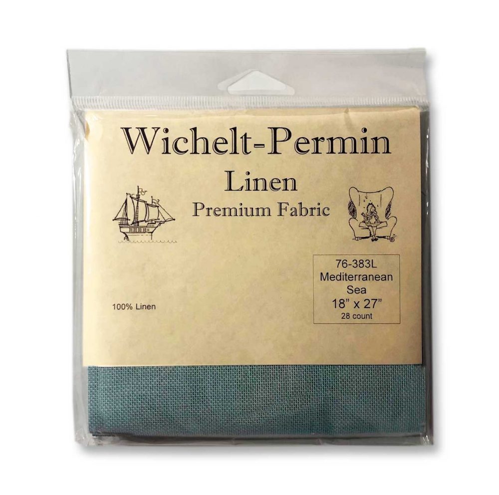 28ct Linen Mediterranean Sea Fat Quarter 18" x 27" from Wichelt