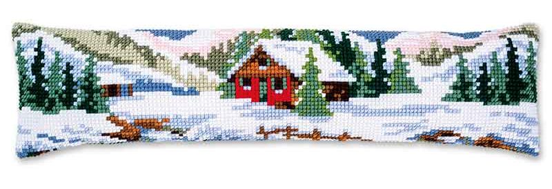 winter scenery draft stopper