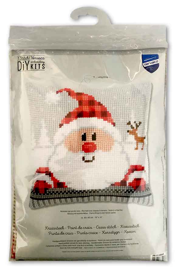 Santa Needlepoint Cushion Top Kit by Vervaco V0148061 - Image 2