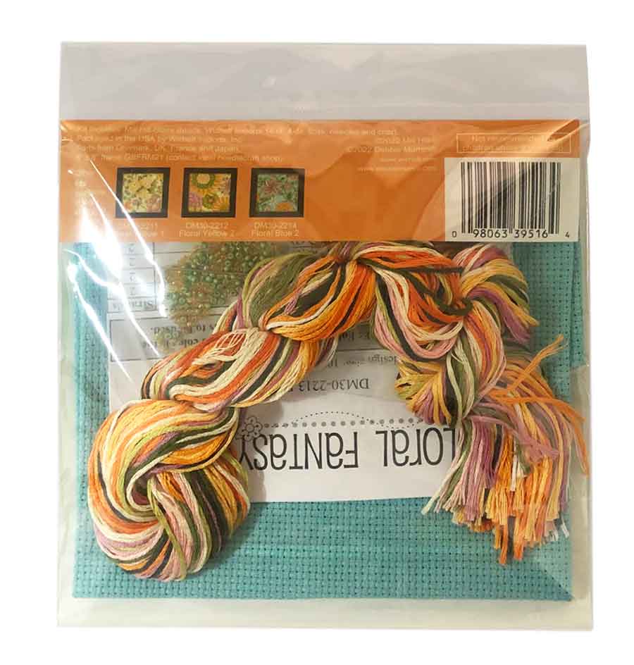 Floral Blue Two Cross Stitch Kit - Image 2