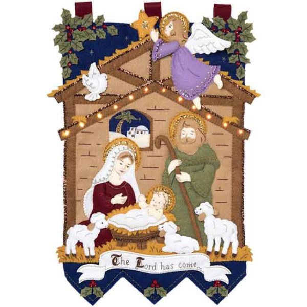 Away in the Manger wall hanging