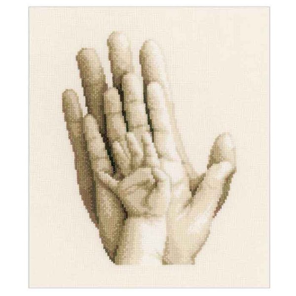 hands cross stitch