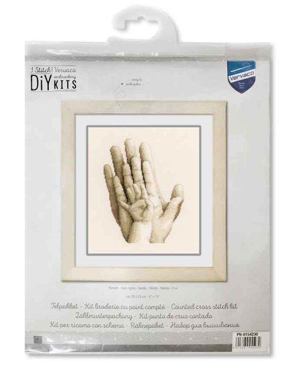 hands counted cross stitch kit